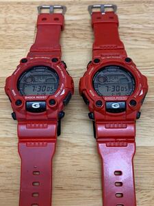 【1円〜】【2個セット】【電池交換済】CASIO カシオ　G-SHOCK 腕時計 G-7900A レッド デジタル