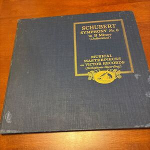貴重！米ヴィクター12吋SP3枚！レオポルド・ストコフスキーの指揮、フィラデルフィア管によるシューベルト「交響曲第8番 未完成」！美盤！