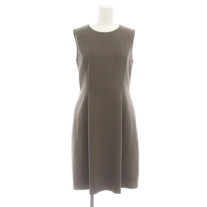 フォクシーニューヨーク FOXEY NEW YORK Basic Dress ワンピース 膝丈 ノースリーブ 38 グレイッシュブラウン 41282 /ES レディース