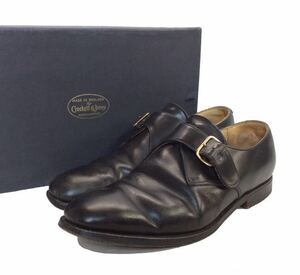 CROCKETT&JONES クロケット&ジョーンズ モンクストラップ ドレスシューズ 革靴 DEVON ブラック メンズ 71/2