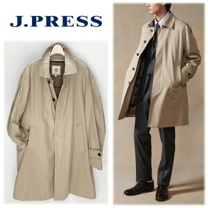 《J.PRESS ジェイ・プレス》新品 定価75,900円 秋冬 軽量3層中わた ダウンライナー付き コンパクトヤーン ステンカラーコート XL S0639