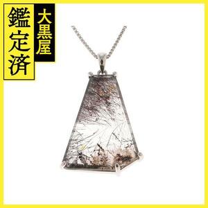 JEWELRY　ジュエリー　ホワイトゴールド　K18WG　ルチルクォーツ17.70ct　7.8g　【471】L