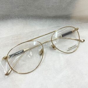 TOMFORD TF5716P 028 54サイズ ゴールドカラー　イタリア製　チタン　めがね　レディース　メンズ　美品