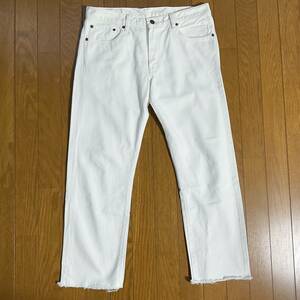 古着　Levi’s リーバイス　505　W33　白　カットオフ　　　W318　 