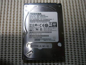 750GB 2.5インチ ハードディスク 351時間 TOSHIBA MQ01ABD075 正常判定 作動品