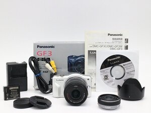 ●○【シャッター数3000以下・元箱付】Panasonic LUMIX DMC-GF3 ダブルレンズキット ミラーレス 一眼カメラ パナソニック●028370001m○●