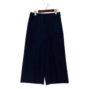 INDIVI インディヴィ ミックス糸 ガウチョ パンツ size40/ネイビー系