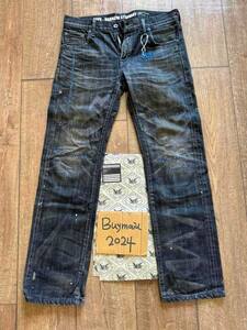 【1円】激レア 袋付 タグ付 極美品 NEIGHBORHOOD 2009 S/S ネイバーフッドANCHOR SAVAGE NARROW S ダメージ加工 サベージ デニムパンツ 黒