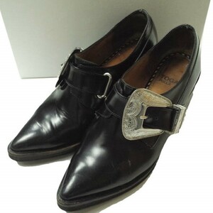 TOGA PULLA トーガ プルラ Buckled Wedge Heel Monk Strap メタルバックルウエッジソールモンクストラップシューズ AJ930 37 g11474