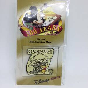 ♪ ディズニーストア 100 years of Dreams #79 Hundred Acre Wood プーさん ピンバッジ Pooh 2001年 新品