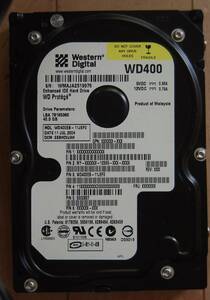HDD 40.0GB 3.5インチ ATA/IDE Western Digital WD400EB-11JEF0 動作品 