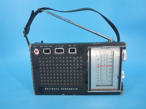 昭和レトロ　ナショナル パナソニック　NATIONAL PANASONIC　FR-870　ラジオ　トランジスタラジオ　ケース付　現状品　（中　NPR3