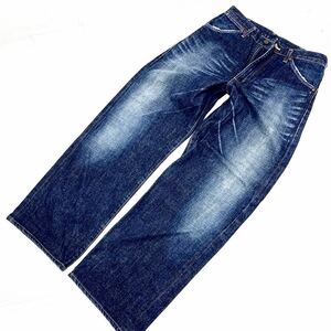 ラングラー ★ Wrangler M1721 復刻 ヴィンテージ モデル デニムパンツ ブルー ジーンズ 赤耳 W30 太め リラックスシルエット 古着■Ja1751