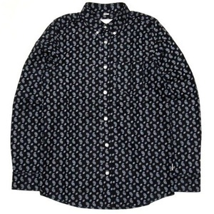 美品 Carhartt WIP L/S Fleming Shirt Sサイズ 長袖 フレミング シャツ ペイズリー Paisley Print, Jet ダークネイビー カーハート