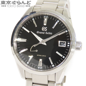 101768358 1円 セイコー SEIKO グランドセイコー 9Rスプリングドライブ SBGA301 9R65-0BM0 ブラック SS 箱付 腕時計 メンズ