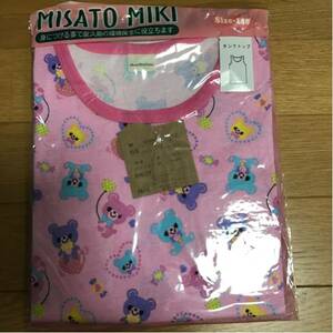 新品未使用　MISATO MIKI 　くま柄タンクトップピンク140