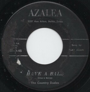 超貴重盤 / THE COUNTRY DUDES - HAVE A BALL (US オリジナル) 45