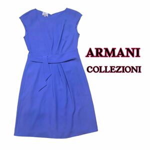 美品 ARMANI COLLEZIONI アルマーニ コレツィオーニ ノースリーブ ワンピース 42