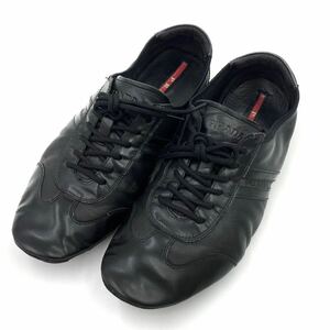 １円 【超人気】 PRADA プラダ スポーツ スニーカー シューズ 靴 ブラック 靴 メンズ 7.5 約26.5cm 紳士 