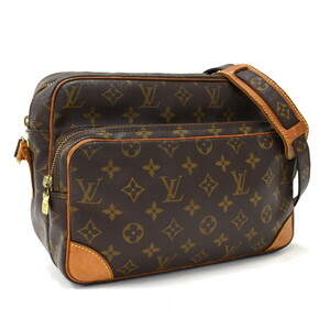 1円 ◆良品 LOUIS VUITTON ルイヴィトン ショルダーバッグ ナイル M45244 モノグラム キャンバス ブラウン◆E.Cmsg.tI-17