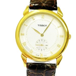 【1円スタート】【箱付き】TISSOT ティソ A280 スモセコ GP×SS シルバー文字盤 クオーツ メンズ腕時計 ジャンク 359789