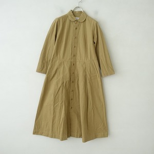 モリカゲシャツ MORIKAGE SHIRT KYOTO *コットン袖口スリットソフトプリーツシャツワンピース*SS綿(2-2408-3)【13H42】