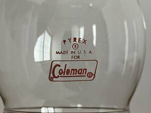 【 極美品 】PYREX パイレックス Coleman 200 242 243 互換 1961年3月〜70年代 ガラス グローブ　ホヤ コールマン ランタン キャンプ 