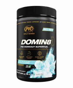 ★一個のみ限定入荷★国内未発売★最強NOシリーズ！！PVL Gold Series Domin8 - 20回分 Arctic Blue Slush味★超絶爆裂プレワークアウト★