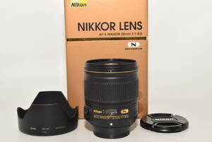 【良品】 Nikon 単焦点レンズ AF-S NIKKOR 28mm f/1.8G フルサイズ対応　#7740