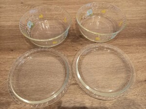 パイレックス PYREX ガラス ボウル 耐熱ガラス 昭和レトロ 中古現状品 k1514