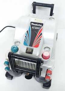 【N355-2】 makita AIR COMPRESSOR AC400X マキタ エアーコンプレッサー 常圧 高圧 100V 通電OK