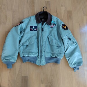 フライトジャケット アルファ ALPHA USA製　　ALPHA INDUSTRIES　　トップガン　中田商店　TOPGUN TOMCAT ワッペン　ジャンバー L レア