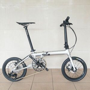 【8KG】★超軽量★ 総額10万円超　折り畳み　自転車　クリア塗装　アルミ　９速　カスタム　★未使用品★ 検（ダホン　DAHON K3 PLUS