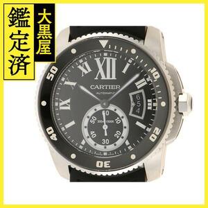 Cartier　カルティエ　カリブル　ドゥ　カルティエ　ダイバー　W7100056　SS/ラバー　男性用自動巻時計【473】