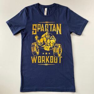 スパルタン SPARTAN WORKOUT メンズXS(表記 S)1回洗濯済 ロスアンゼルスジム購入 ネイビ muscle 筋トレ Muscle training 女性OK トレーニン