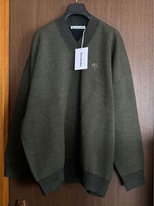 M新品 Acne Studios メンズ ブランドロゴ オーバーサイズ ニット セーター size M 長袖 アクネ ストゥディオズ ウールブレンド