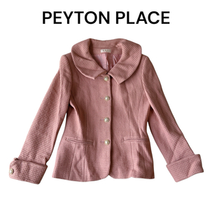 2312【PEYTON PLACE】 ペイトンプレイス レディース テーラードジャケット （F） 日本製 くすみピンク レトロ ビンテージ 金ボタン ROT23