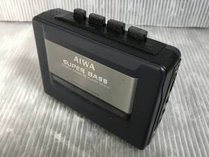 浜/AIWA/カセットプレーヤー/SUPER BASS/HS-P15/通電確認済/動作不可/コンパクトサイズ/アイワ/11.7-177KS