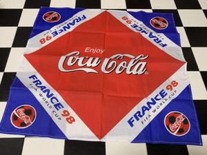 フランス1998FIFAW杯★サッカー★非売品★Enjoy Coca Colaコラボバンダナ★