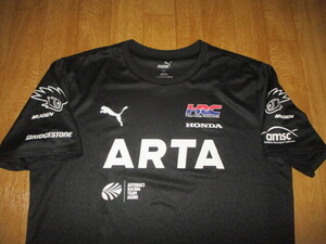 ARTAスーパーオートバックス・GT3・無限ホンダ・HRC・プーマコラボ　ドライTシャツ　極美中古　サイズL　アグリ・F1・ジャケット・シビック