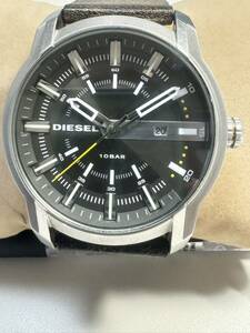 L299 メンズ腕時計 DIESEL/ディーゼル DZ-1782 クォーツ デイト ラウンド 3針 レザーベルト