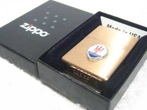 【Spiral】マセラティ Zippo/真鍮製ジッポライター・ゴールド 新品/MASERATI/