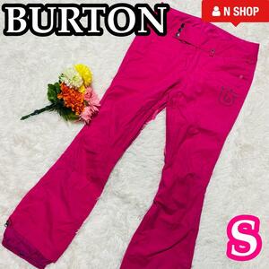 【良品】BURTON バートン ビブパンツ ショッキングピンク レディース Sサイズ スノーボード スノボー スキー