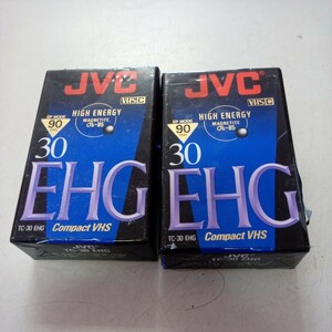 未開封　JVC TC-30 EHG 30 VHS C 二個　LIBRARY MASTER　ビデオテープ　 　コンパクトVHS 未使用