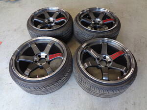 RAYS/レイズ VOLK Racing/ボルクレーシング TE37SL 18×10.5J+15 PCD114.3×5 215/35ZR18 9分山程度