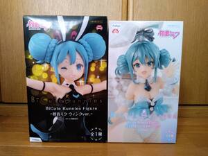 初音ミク BiCute Bunnies Figure/フィギュア バニーガール 黒/白うさぎ 2体セット 黒星紅白/Anmi フリュー