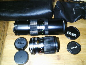 ニコンマウント　RMC Tokina 35-105mm 　& 　MC SUN ZOOM LENS 85-300mm F5 　並品　現状