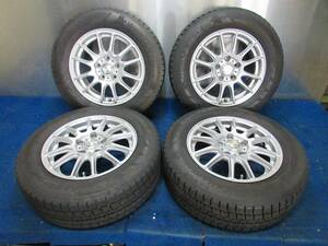 ★7-8分山★19年製★ KUMHO ice 195/65R15　社外ホイール 15×6J +43 5H-114.3 4本セット スタッドレス ノア・ヴォクシー等　A364