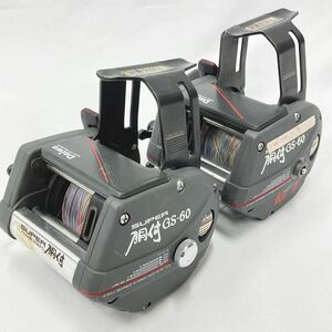 希少　Daiwa ダイワ SUPER スーパー 胴付 GS-60 リール 手動 釣具 重量約698g/約703g 2点セット　R尼1017