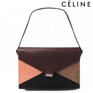 CELINE セリーヌ　ショルダーバッグ/クラッチバッグ　171953PFB.28BD　Burgundy/バーガンディー　ストラップ付　2way